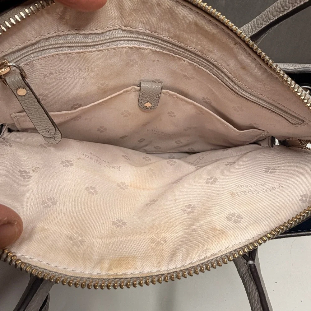 Kate Spade Margaux Medium Satchel True Taupe Women's Pebbled Leather Bag Purse